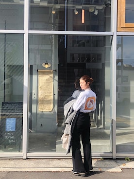 「DEPT（デプト）のアイテム（パンツ）」を使った、よーしだ☺︎さん（レディース・166cm）の春コーディネート