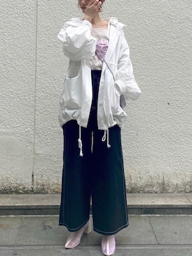 「アイテム（ブルゾン）」を使った、よーしだ☺︎さん（レディース・166cm・30代）の春コーディネート