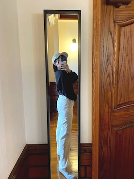 「FRUIT OF THE LOOM（フルーツオブザルーム）のアイテム（帽子）」を使った、miyuさん（レディース・150cm）の春コーディネート