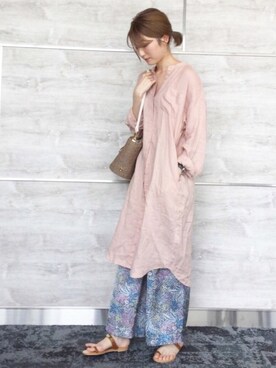 「BABYLONE（バビロン）のアイテム（ショルダーバッグ）」を使った、チーちゃんさん（レディース・170cm）の夏コーディネート