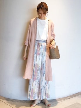 「BABYLONE（バビロン）のアイテム（ショルダーバッグ）」を使った、チーちゃんさん（レディース・170cm）の夏コーディネート