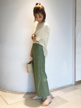 「BABYLONE（バビロン）のアイテム（ショルダーバッグ）」を使った、チーちゃんさん（レディース・170cm）の夏コーディネート