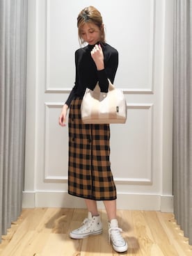 「リバーシブルスカート」｜チーちゃんさん（レディース・170cm）の夏コーディネート