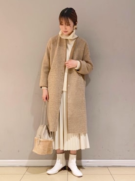 「Ezick（エジック）のアイテム」を使った、チーちゃんさん（レディース・170cm）の秋コーディネート