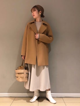 「Ezick（エジック）のアイテム」を使った、チーちゃんさん（レディース・170cm）の冬コーディネート