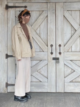 「GORGE（ゴージ）のアイテム（ジャケット/アウター）」を使った、S.J.さん（レディース・170cm）の冬コーディネート