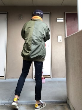 「DRESSEDUNDRESSED（ドレスドアンドレスド）のアイテム（ジャケット/アウター）」を使った、shige   Dolla  ＄ignさん（メンズ・175cm）の冬コーディネート