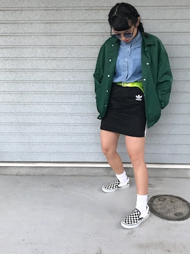 「アイテム（スリッポン、その他）」を使った、chanさん（レディース・154cm）の冬コーディネート