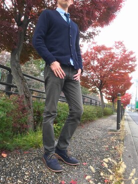 「GLOBAL WORK（グローバルワーク）のアイテム（フォーマルスーツ/小物）」を使った、たかしさん（メンズ・173cm）の秋コーディネート