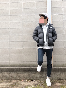 「NANO universe（ナノユニバース）のアイテム（キャップ）」を使った、hika.さん（メンズ・181cm）の冬コーディネート