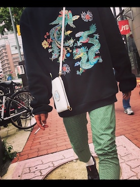「OPENING CEREMONY（オープニングセレモニー）のアイテム（スウェット）」を使った、SKPさん（メンズ・170cm）の秋コーディネート