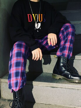 「Deviluse（Deviluse）のアイテム（トップス）」を使った、JINSEIさん（メンズ・170cm）の春コーディネート