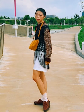 「BEAMS（ビームス）のアイテム（キャミソール）」を使った、yukaさん（レディース・153cm）の夏コーディネート