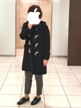 「レースアップシューズ」｜「アイテム（ダッフルコート）」を使った、marota さん（レディース・156cm）の冬コーディネート
