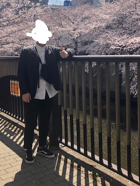 「花見」｜「アイテム（スラックス）」を使った、kzさん（メンズ・173cm）の夏コーディネート