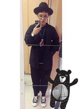 「oqLiq（オークリック）のアイテム（その他アウター）」を使った、Owenさん（メンズ・165cm）の秋コーディネート