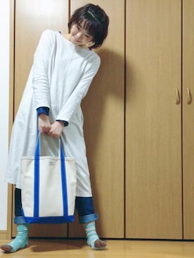 「くつした」｜「アイテム（その他）」を使った、よしさん（レディース・163cm）の冬コーディネート