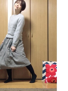 「アイテム（ピアス（両耳用））」を使った、よしさん（レディース・163cm・30代）の冬コーディネート