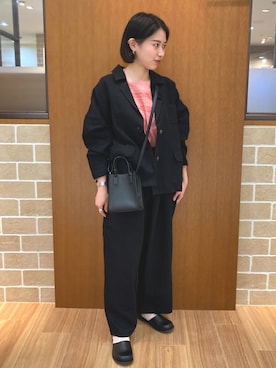 「TSUHARU by Samansa Mos2（ツハルバイサマンサモスモス）のアイテム（テーラードジャケット）」を使った、さわいさん（レディース・155cm）の春コーディネート