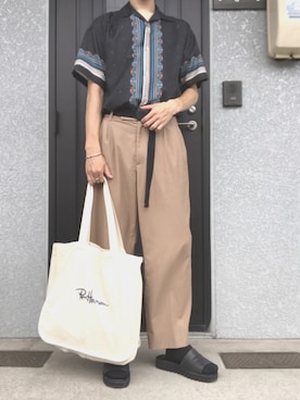 「アイテム（バングル/リストバンド）」を使った、Shotaさん（メンズ・174cm・20代）の夏コーディネート