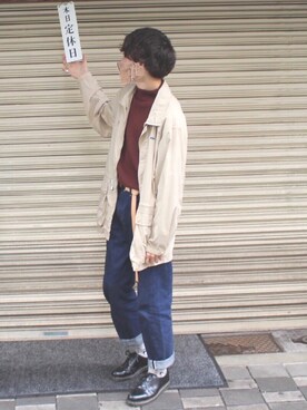 「UNIQLOU」｜「アイテム（ナイロンジャケット）」を使った、Shotaさん（メンズ・174cm）の秋コーディネート
