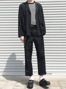 「LAMOND.（ラモンド）のアイテム（ジャケット/アウター）」を使った、Shotaさん（メンズ・174cm）の春コーディネート