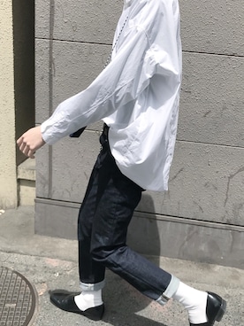 off-white 片耳用ピアス Off-White - off white アロードロップピアスの通販 by miroku's