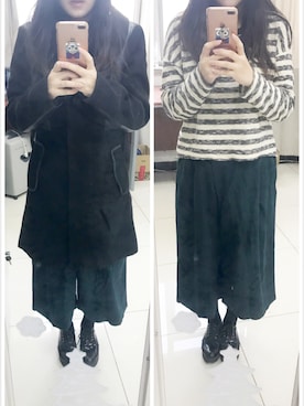 「H&M（エイチ・アンド・エム）のアイテム（ダッフルコート）」を使った、berniceさん（レディース・163cm）の春コーディネート