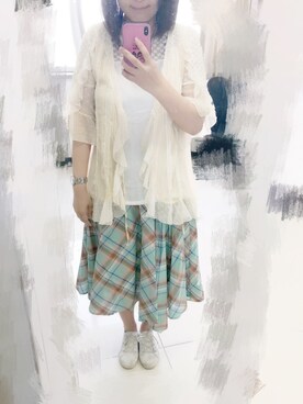 「H&M（エイチ・アンド・エム）のアイテム（タンクトップ）」を使った、berniceさん（レディース・163cm）の夏コーディネート