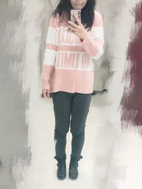 「stradivarius（ストラディバリウス）のアイテム（ニット/セーター）」を使った、berniceさん（レディース・163cm）の冬コーディネート