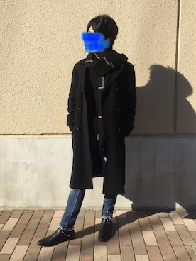 「ONE DAY KMC （ワンデイケーエムシー）のアイテム（シューズ）」を使った、momoyaさん（メンズ・173cm）の冬コーディネート