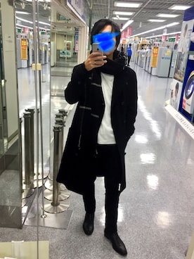 「ONE DAY KMC （ワンデイケーエムシー）のアイテム（シューズ）」を使った、momoyaさん（メンズ・173cm）の冬コーディネート