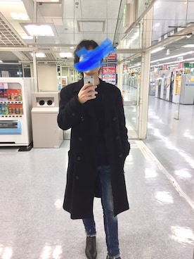 「ONE DAY KMC （ワンデイケーエムシー）のアイテム（シューズ）」を使った、momoyaさん（メンズ・173cm）の冬コーディネート