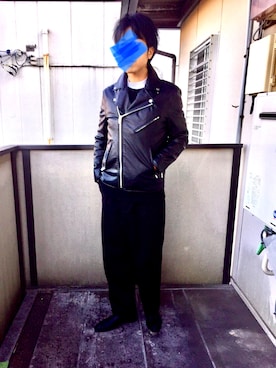 「ONE DAY KMC （ワンデイケーエムシー）のアイテム（シューズ）」を使った、momoyaさん（メンズ・173cm）の冬コーディネート