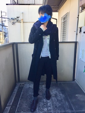 「TORNADO MART（トルネードマート）のアイテム（その他アウター）」を使った、momoyaさん（メンズ・173cm）の冬コーディネート