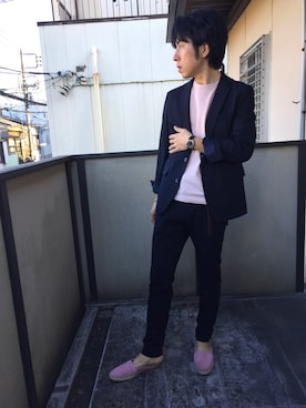 「エスパドリーユ」｜momoyaさん（メンズ・173cm）の冬コーディネート