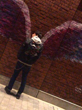 「GAP（ギャップ）のアイテム（スタジャン）」を使った、KOMATAKUさん（メンズ・173cm）の秋コーディネート