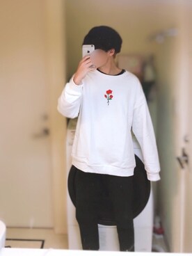 「ADRER（アドラー）のADRER バラシシュウビッグスウェット（スウェット）」を使った、YUKIYAさん（メンズ・171cm）の秋コーディネート