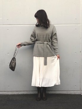 「LOWRYS FARM（ローリーズファーム）のストレッチヒールブーツ　851418（ブーツ）」を使った、moeさん（レディース・158cm）の秋コーディネート