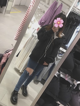 「Champion（チャンピオン）のアイテム（モッズコート）」を使った、bsaurさん（レディース・156cm）の春コーディネート