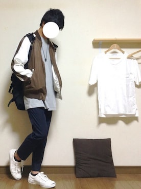 「アクティブ」｜「アイテム（ブルゾン）」を使った、りんたろうさん（メンズ・175cm）の秋コーディネート