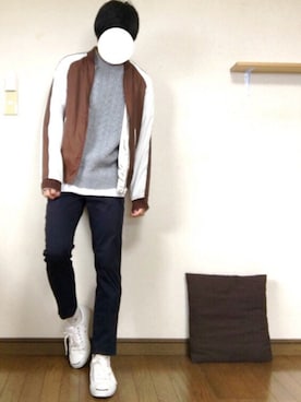 「ジャックパーセル」｜「アイテム（ブルゾン）」を使った、りんたろうさん（メンズ・175cm）の冬コーディネート