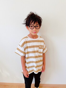 「アイテム（チノパンツ）」を使った、r.kun23さん（キッズ・125cm）の夏コーディネート