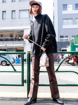 「PUBLUX（パブリュクス）のアイテム（スウェット）」を使った、PUBLUX MENSさん（メンズ・175cm）の秋コーディネート