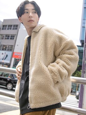 「PUBLUX（パブリュクス）のアイテム（ブルゾン）」を使った、PUBLUX MENSさん（メンズ・175cm）の秋コーディネート