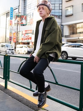 「PUBLUX（パブリュクス）のアイテム（ブルゾン）」を使った、PUBLUX MENSさん（メンズ・175cm）の秋コーディネート
