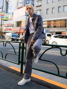 「PUBLUX（パブリュクス）のアイテム（ブルゾン）」を使った、PUBLUX MENSさん（メンズ・175cm）の秋コーディネート
