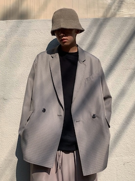 「SET UP」｜「アイテム（スウェット）」を使った、PUBLUX MENSさん（メンズ・175cm）の夏コーディネート