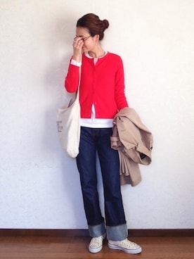 「Aura（アウラ）のアイテム（アクセサリー）」を使った、みーさん（レディース・171cm）の冬コーディネート