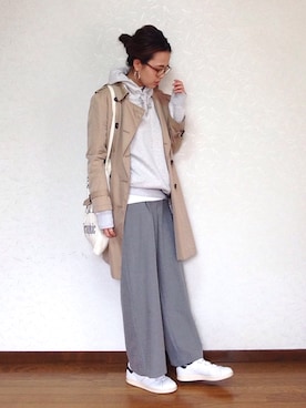 「TODAYFUL（トゥデイフル）のVintageトートバッグ（トートバッグ）」を使った、みーさん（レディース・171cm）の冬コーディネート